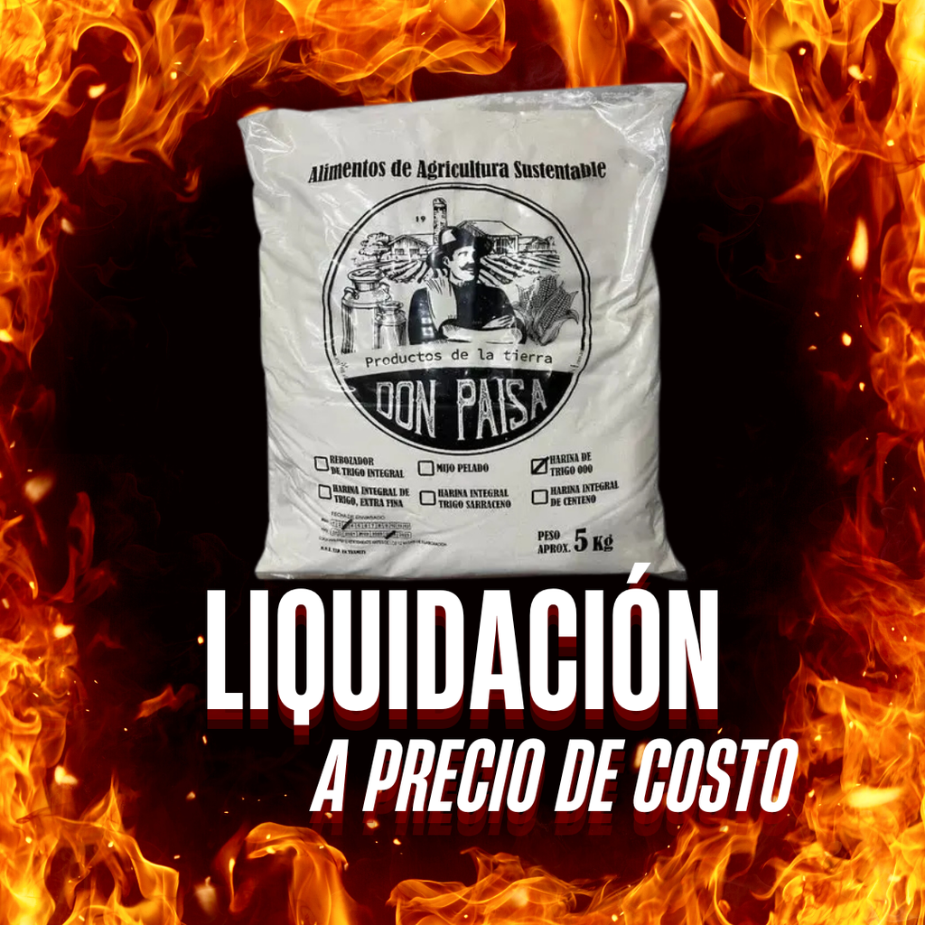 LIQUIDACIÓN Harina integral de trigo 25kg Paisa