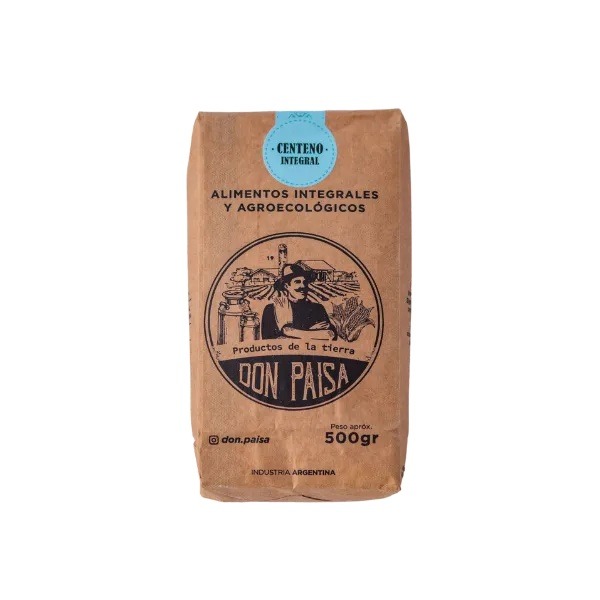 Harina de centeno envase 1kg - Paisa