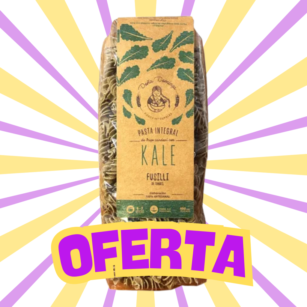 Fideos integrales  KALE " Fusilli"  400grs