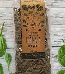 Fideos integrales ESPINACA " Penne rigatti"  400grs