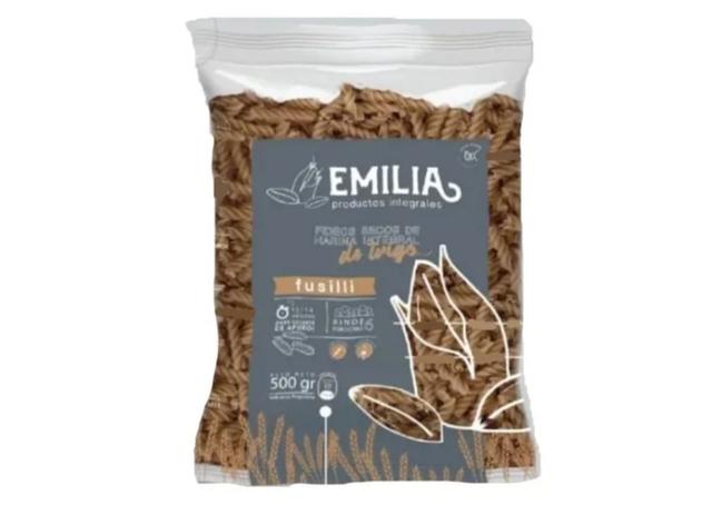Fideos Fusilli de harina integral de trigo 500g - EMILIA