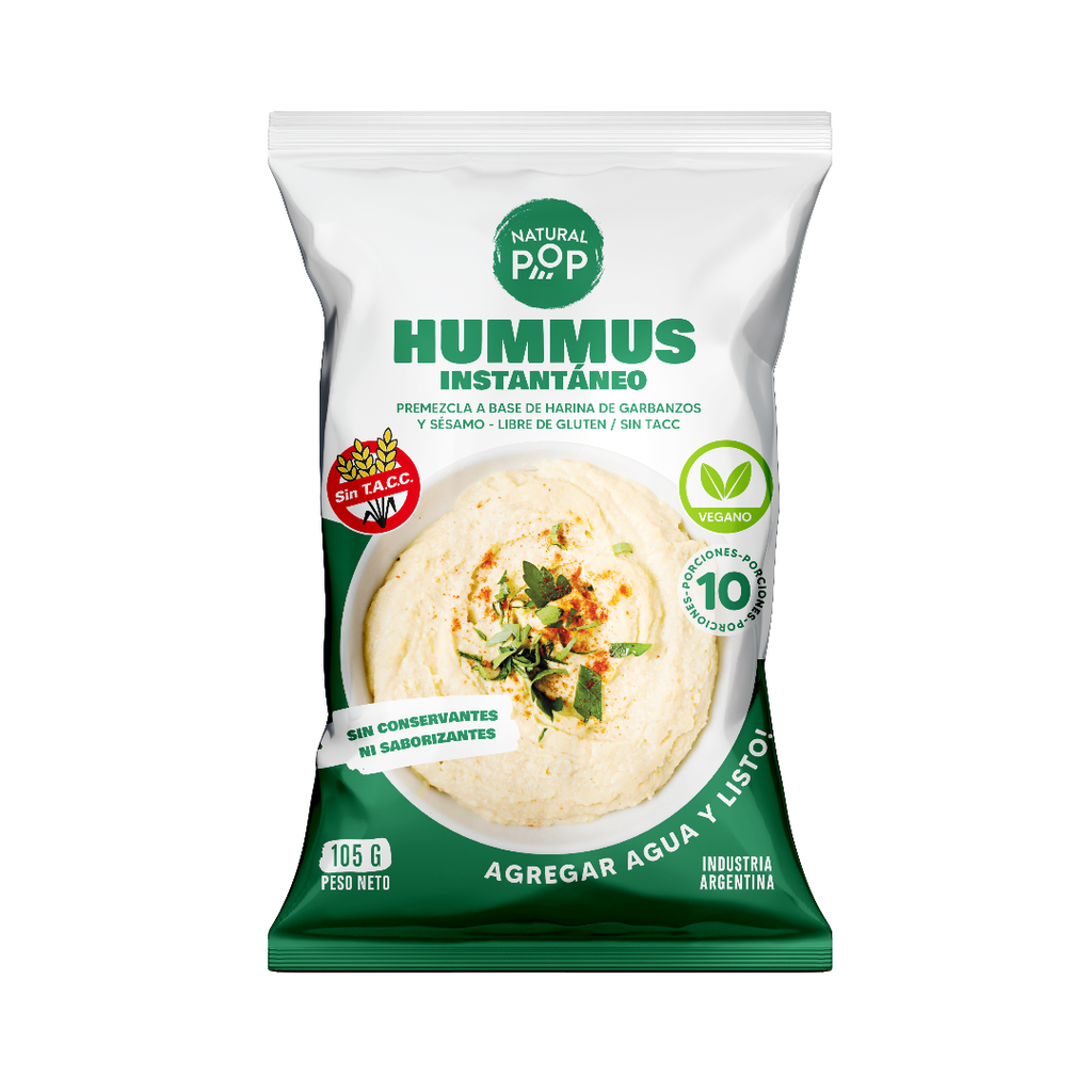 NATURAL POP - Hummus instantáneo x 105g