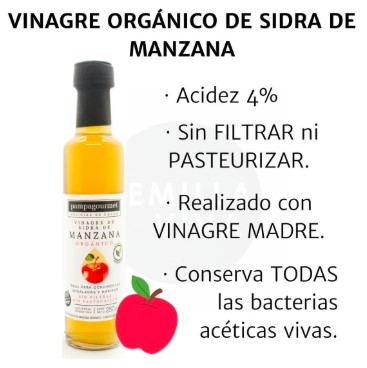 Vinagre de sidra de manzana Organico (Pampa Gourmet) 250cc