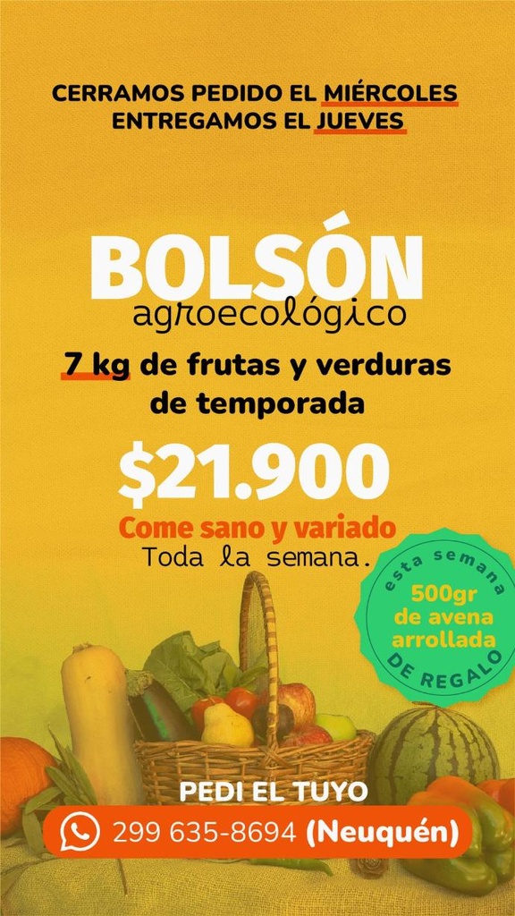 Bolsón de Verdura 7kg Neuquen