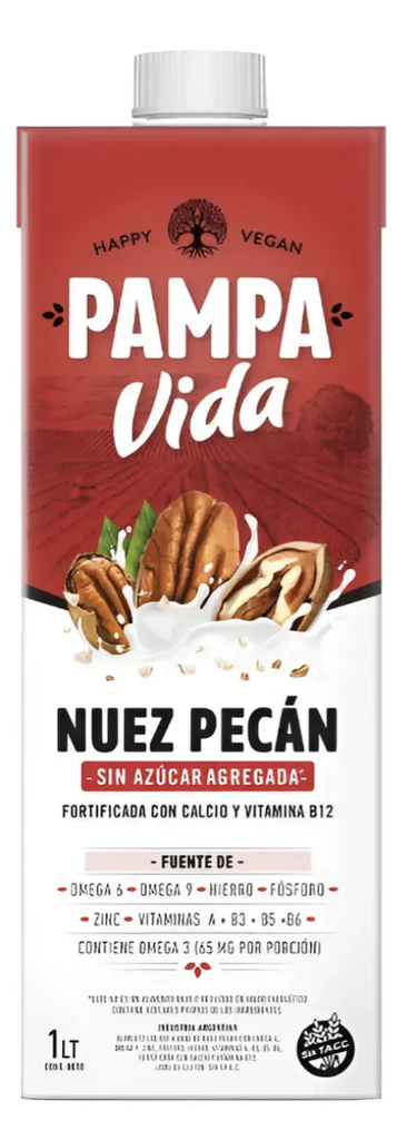 PAMPA VIDA - Leche de nuez pecan sin azucar x 1 litro
