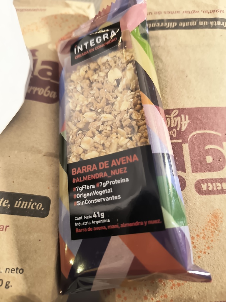 INTEGRA - Barra de Almendra y Nuez x 41g