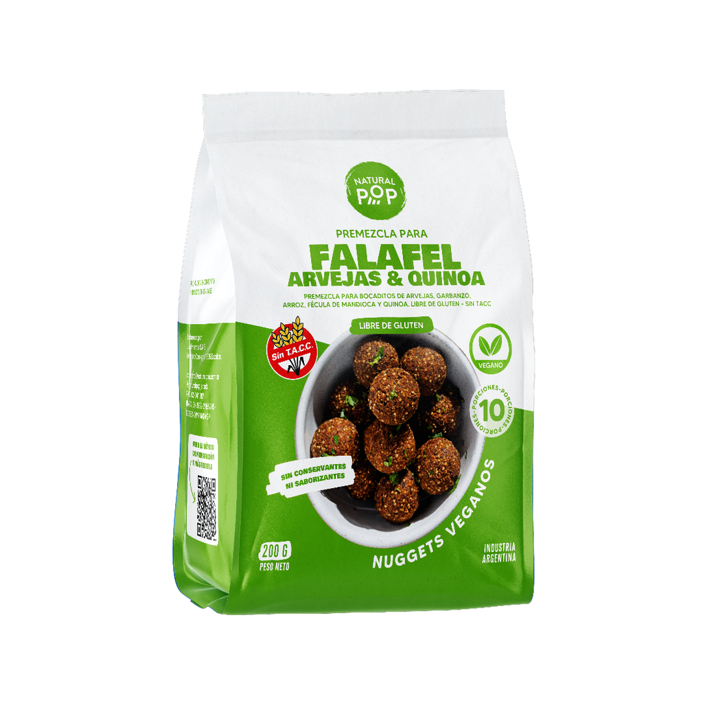 NATURAL POP - Premezcla falafel arveja y quinoa x 200g