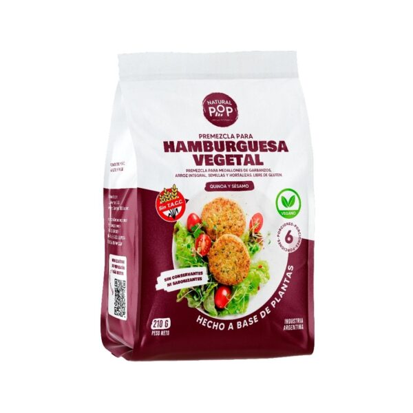 NATURAL POP - Premezcla hamburguesa vegetal x 210g