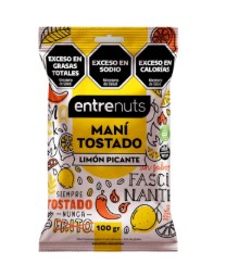 ENTRE NUTS - Mani tostado limon picante x 100g