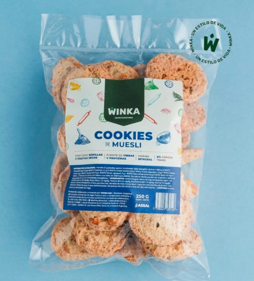 WINKA - 200 g COOKIES INTEGRALES DE MUESLY