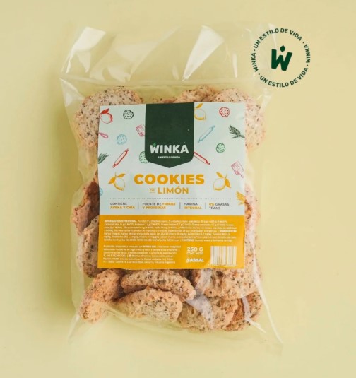 WINKA - 200 g COOKIES INTEGRALES DE LIMON