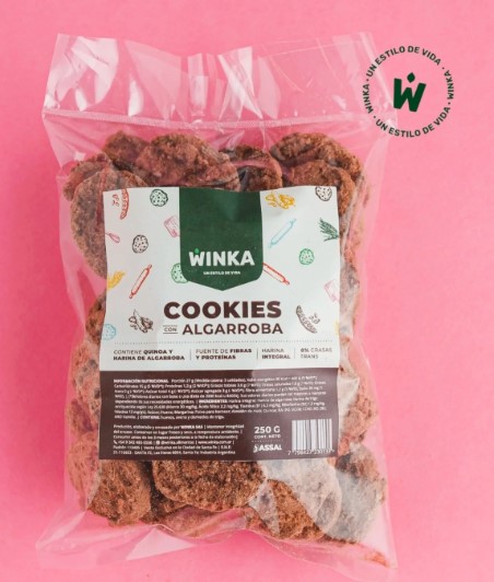 WINKA - 200 g COOKIES INTEGRALES DE ALGARROBA Y QUINOA