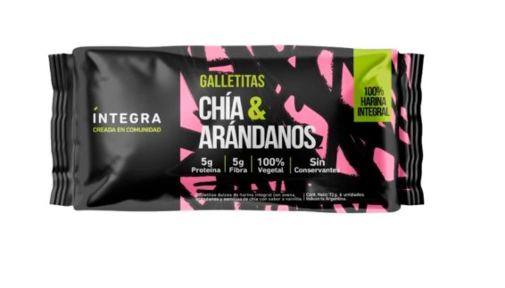INTEGRA - Galletitas chia y arandanos 72G