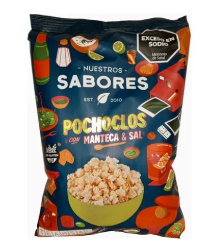 nuestros sabores  -pochoclos con Manteca y sal x95gr