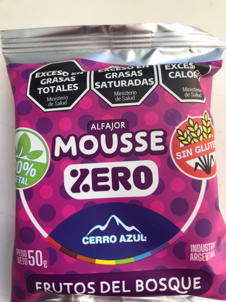 Alfajor Cerro Azul Sin Azucar SIN TACC Frutos del bosque