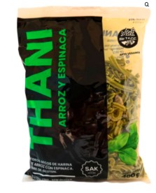 FIDEOS DE ARROZ THANI ESPINACA SIN GLUTEN SIN TACC 400 GR
