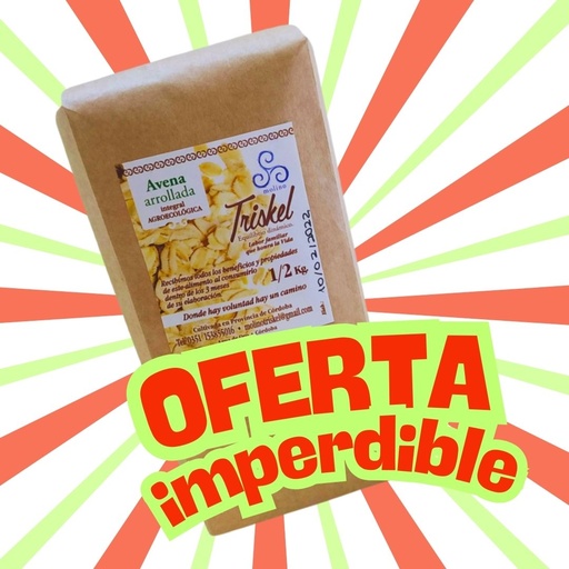 OFERTA Avena arrollada 1kg - Triskel envase