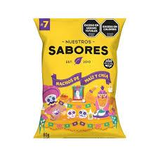 Nachos Tortilla chip de maiz y chia x 90g NUESTROS SABORES -