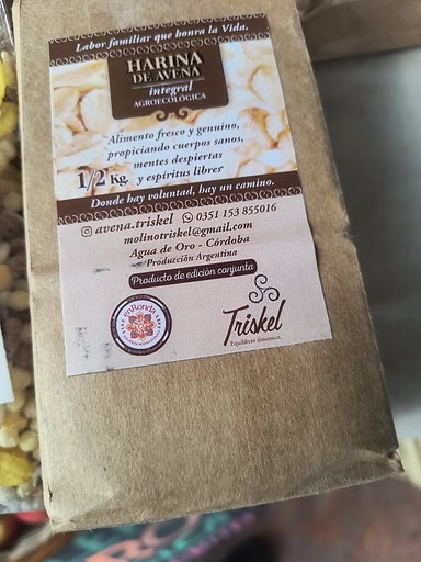 Harina de avena Triskel 500grs