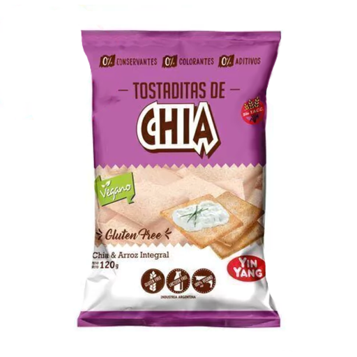 YIN YANG - Tostaditas de chia y arroz integral x 120g