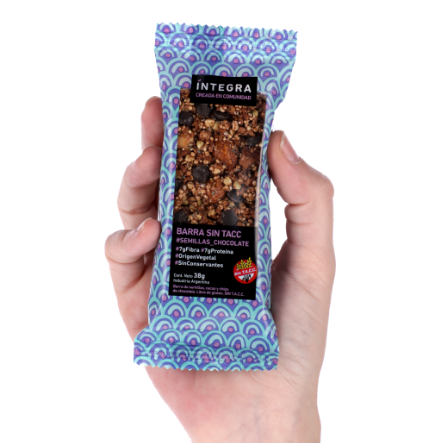 INTEGRA - Barra de Semillas y Chocolate x 38g SIN TACC