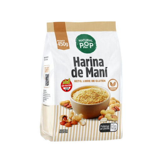 NATURAL POP - Harina de mani x 450g