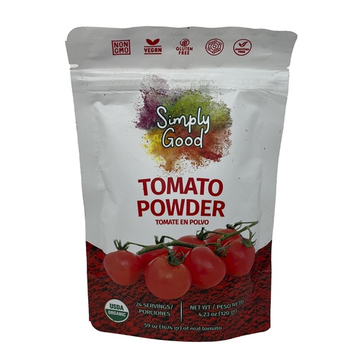 Tomate en polvo Fino Orgánico 200grs a granel Simply Good