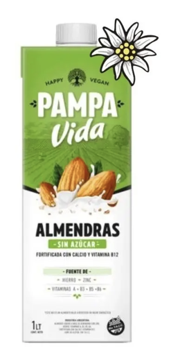 PAMPA VIDA - Leche de almendras sin azucar x 1 litro